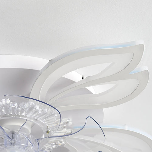 Busmos Fan LED Pendant Lamp Modern LED Pendant Lamp For Living Room, Bedroom, Studio Fan LED Pendant Lamp Dimmable White - vue 5 sur 9