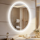 miroir oval lumineux avec fonction antibuée et éclairage ajustable