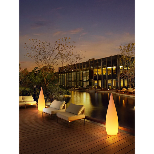 lampadaire de jardin solaire étanche en forme de goutte d'eau - vue 3 sur 14