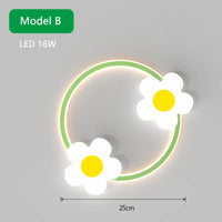 applique murale led fleur pour enfants avec télécommande