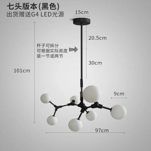 lustre moderne décoratif pour un intérieur nordique élégant - vue 11 sur 16