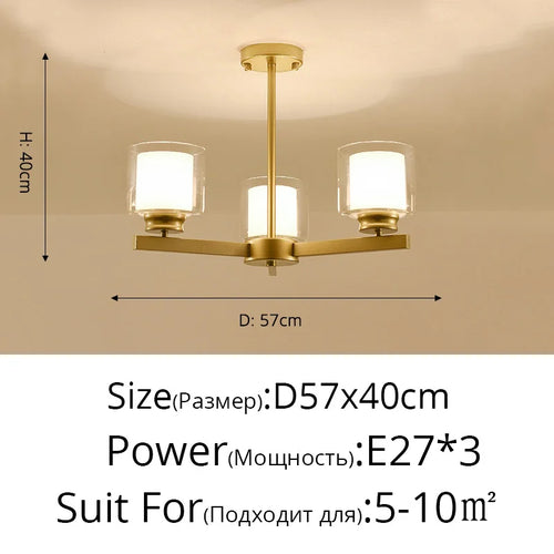 Bosmos European Style Decorative LED Chandeliers For Living Rooms, Bedrooms, And Modern Simple Indoor Lighting - vue 9 sur 21