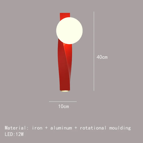 applique murale led en aluminium et verre rotatif - vue 13 sur 12