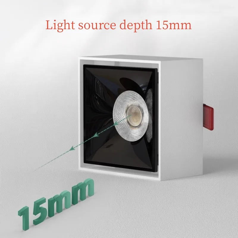 carré dimmable encastré led spots pour hôtel bureau maison - vue 4 sur 9