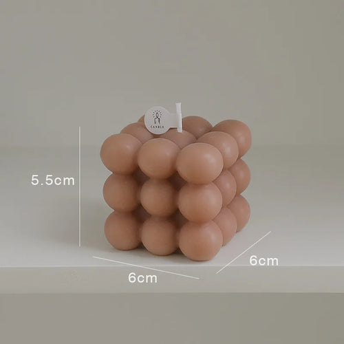 bougie cube parfumée à bulles en cire de soja artisanale - vue 12 sur 14