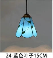 lustre en verre style tiffany rétro pour intérieur méditerranéen - vue 14 sur 30
