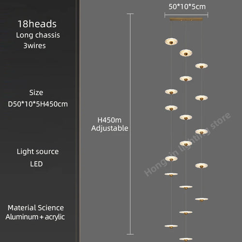 lustre moderne à led pour éclairage intérieur élégant - vue 21 sur 26