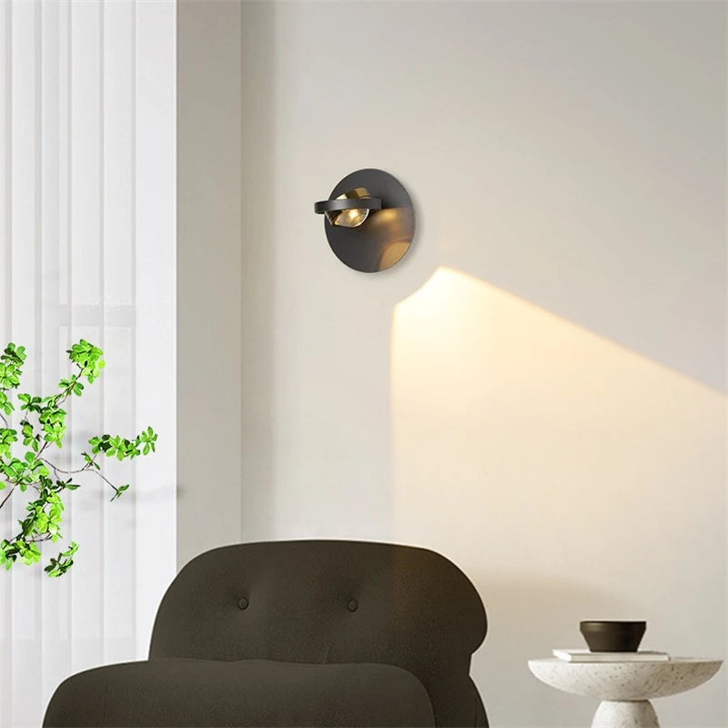 applique murale led moderne rotative à 360° protection des yeux - vue 4 sur 9