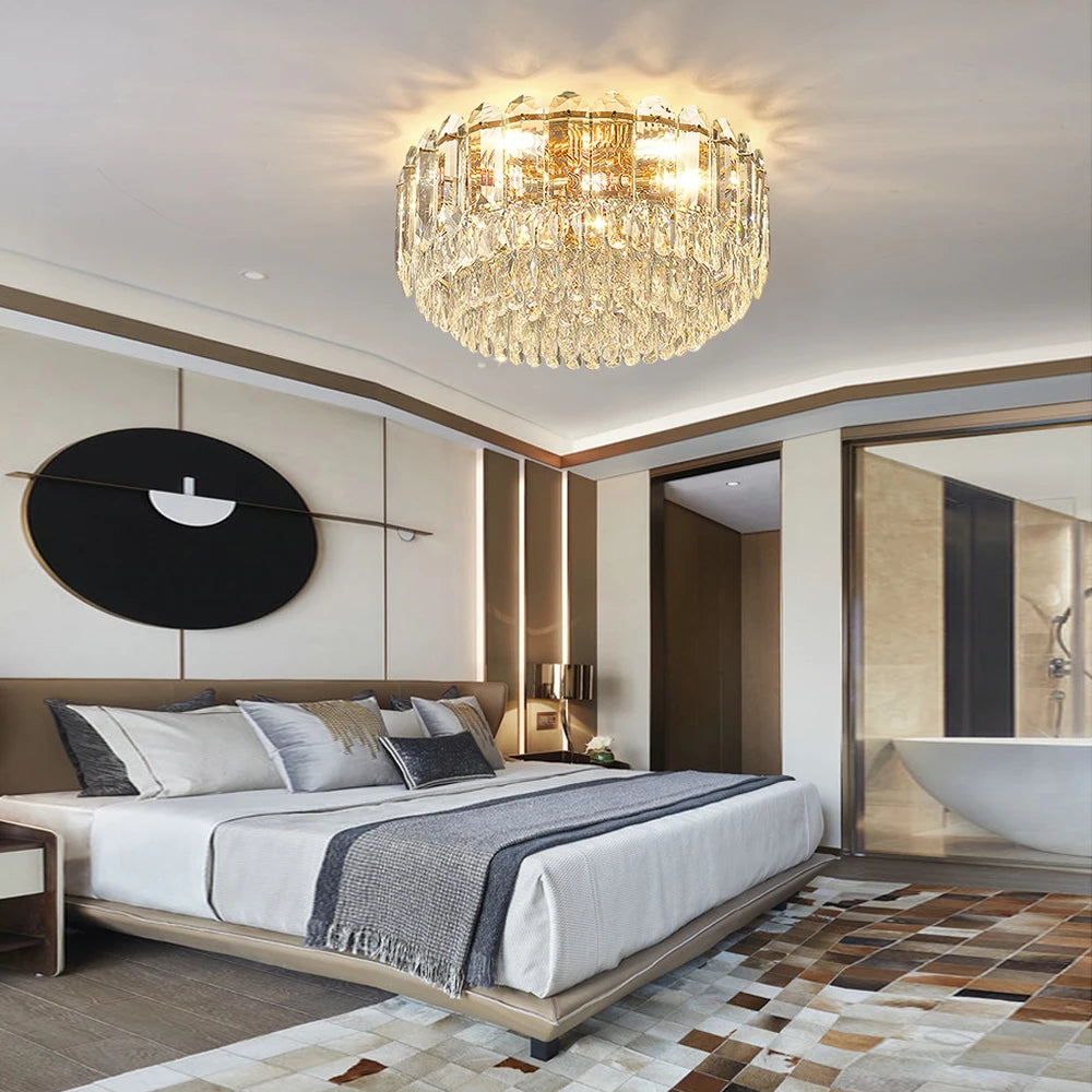 plafonnier led smokey gris luxe moderne déco intérieur salon collection 2023 - vue 4 sur 28