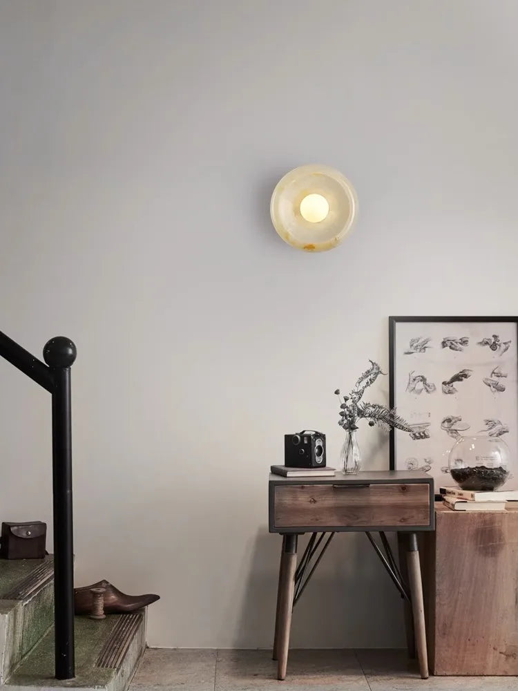 applique murale led de luxe en jade pour hôtel villa - vue 4 sur 13
