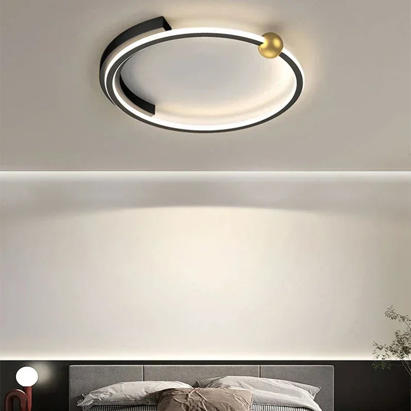 Plafonnier moderne à LEDs pour chambre salon salle à manger étude décoration de la maison minimalisme - vue 4 sur 16