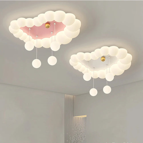 plafonnier nuage moderne pour chambre d'enfant et salon - vue 2 sur 10