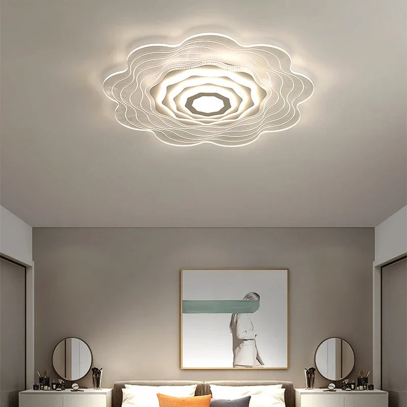 plafonnier led moderne en acrylique pour intérieur élégant - vue 5 sur 9