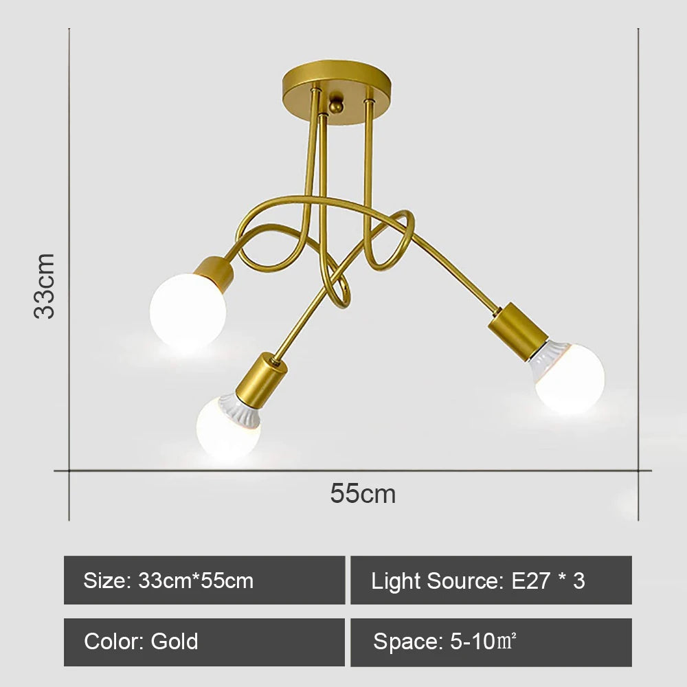 lustre sputnik moderne style industriel pour intérieur élégant - vue 13 sur 19