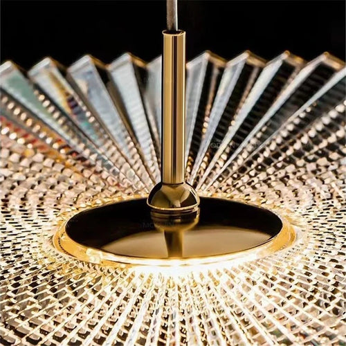 suspension minimalistes modernes en verre grain d'eau - vue 7 sur 9