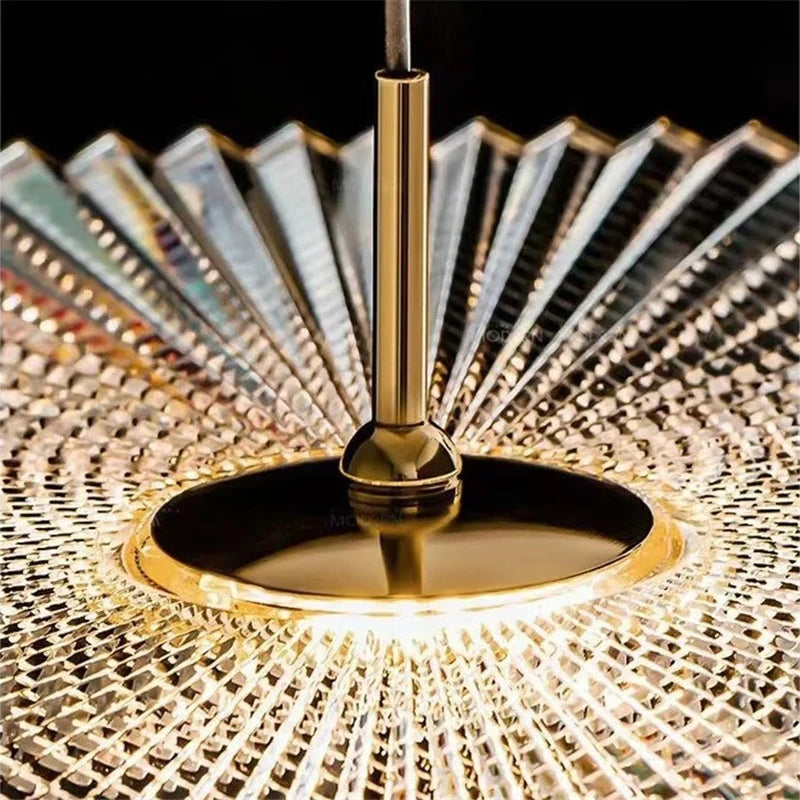 suspension minimalistes modernes en verre grain d'eau - vue 6 sur 9
