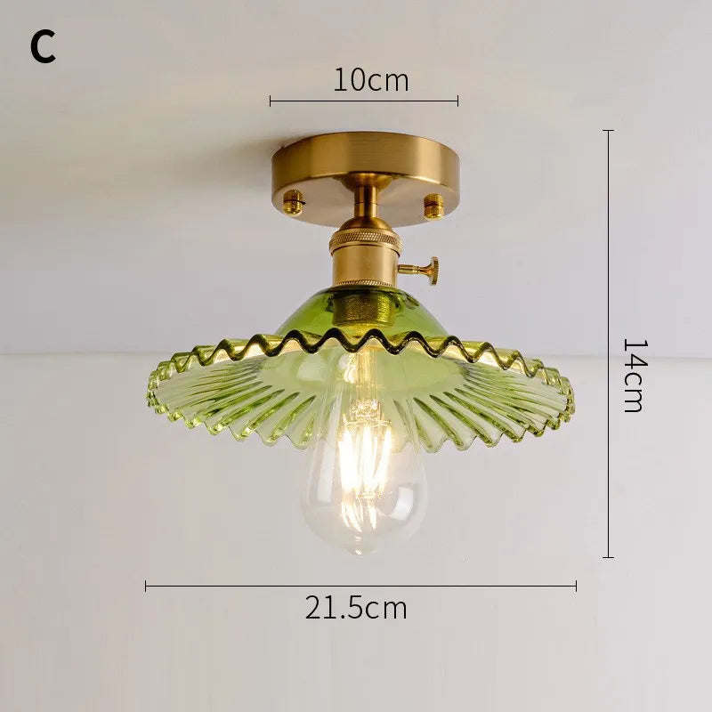 lustre vintage japonais en verre pour balcon et entrée - vue 21 sur 29