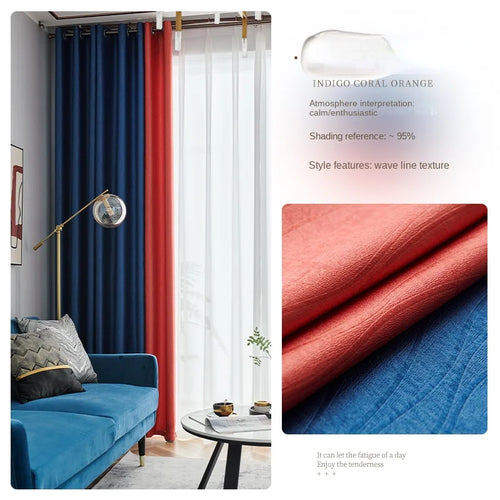 Rideau occultant style français pour salon chambre balcon - vue 8 sur 18