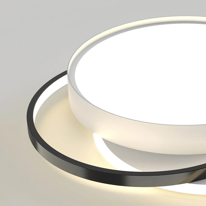 plafonnier led encastrable design minimaliste moderne combinaison ronde - vue 5 sur 10