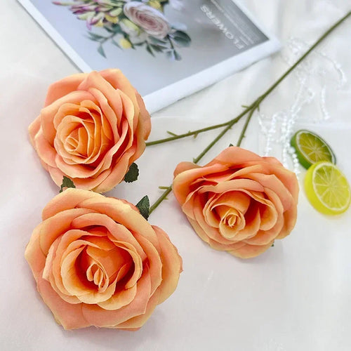 branches de roses artificielles en soie pour décoration élégante - vue 23 sur 40