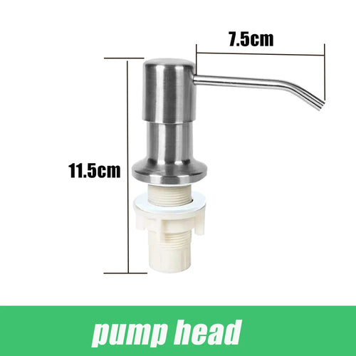 tube dextension distributeur savon acier inoxydable pompe pression 350 500 ml - vue 19 sur 19