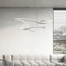 lustre led moderne aluminium anneau irrégulier simple réglable