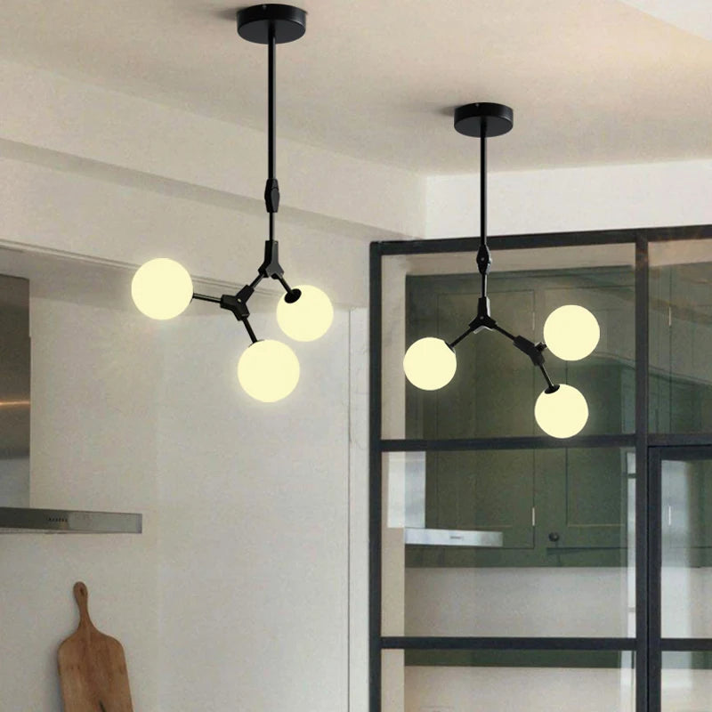 lustre minimaliste en verre pour un éclairage élégant - vue 5 sur 12