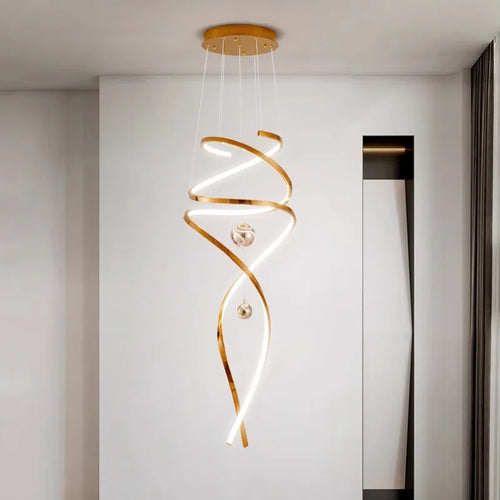 lustre suspension nordique pour éclairage intérieur salon - vue 2 sur 9