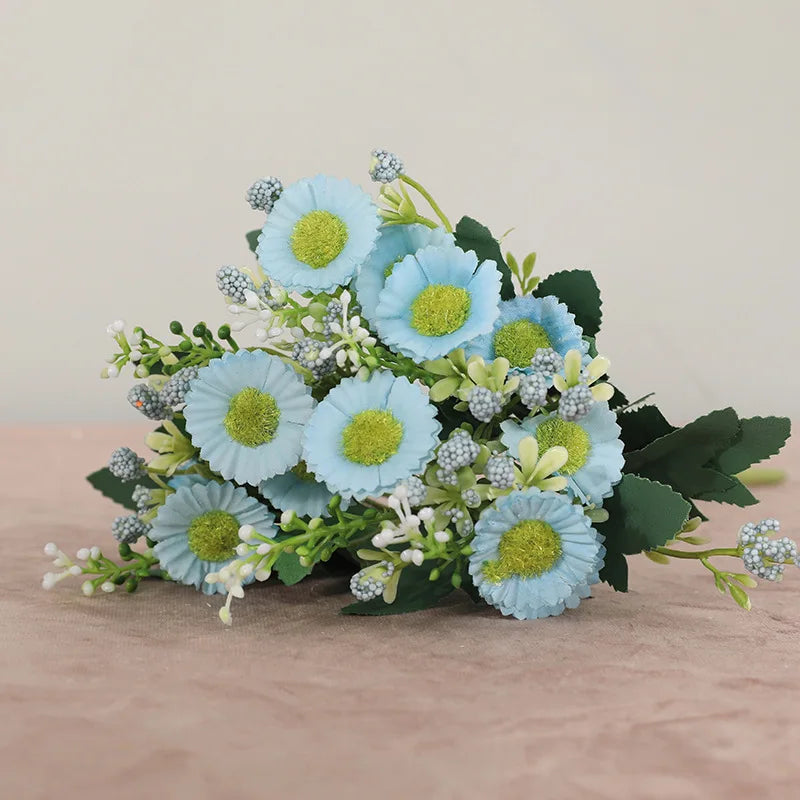 six fleurs artificielles chrysanthème pour décoration de mariage - vue 6 sur 12