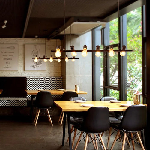 lustre industriel américain pour bar restaurant ou salon - vue 3 sur 8