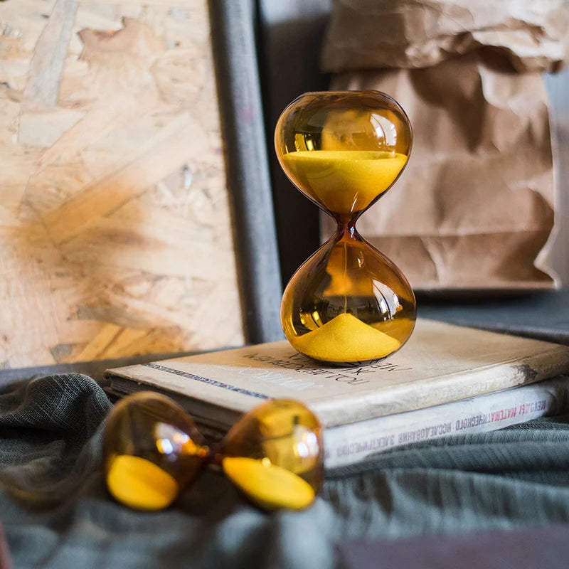 sablier en verre décoratif pour bureau et cadeau - vue 1 sur 8