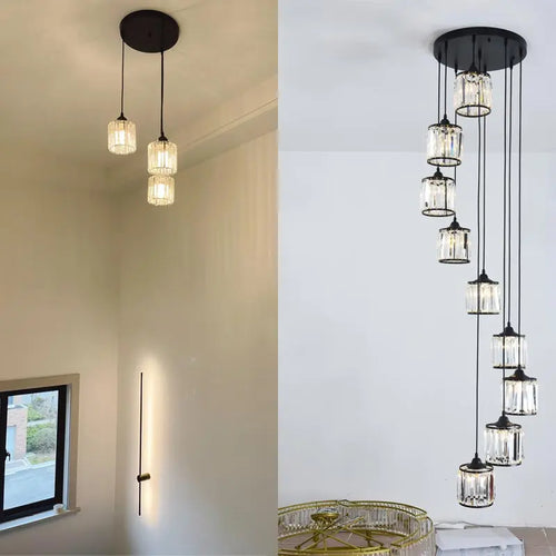 lustre en cristal moderne pour un éclairage intérieur élégant - vue 9 sur 22