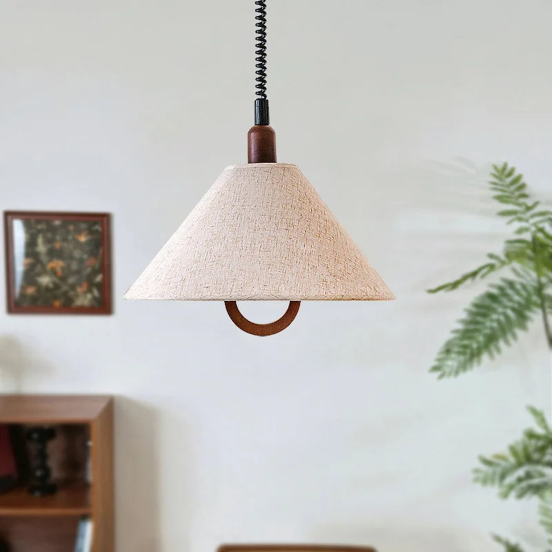 suspension rétro en tissu rétractable avec éclairage à led - vue 4 sur 9