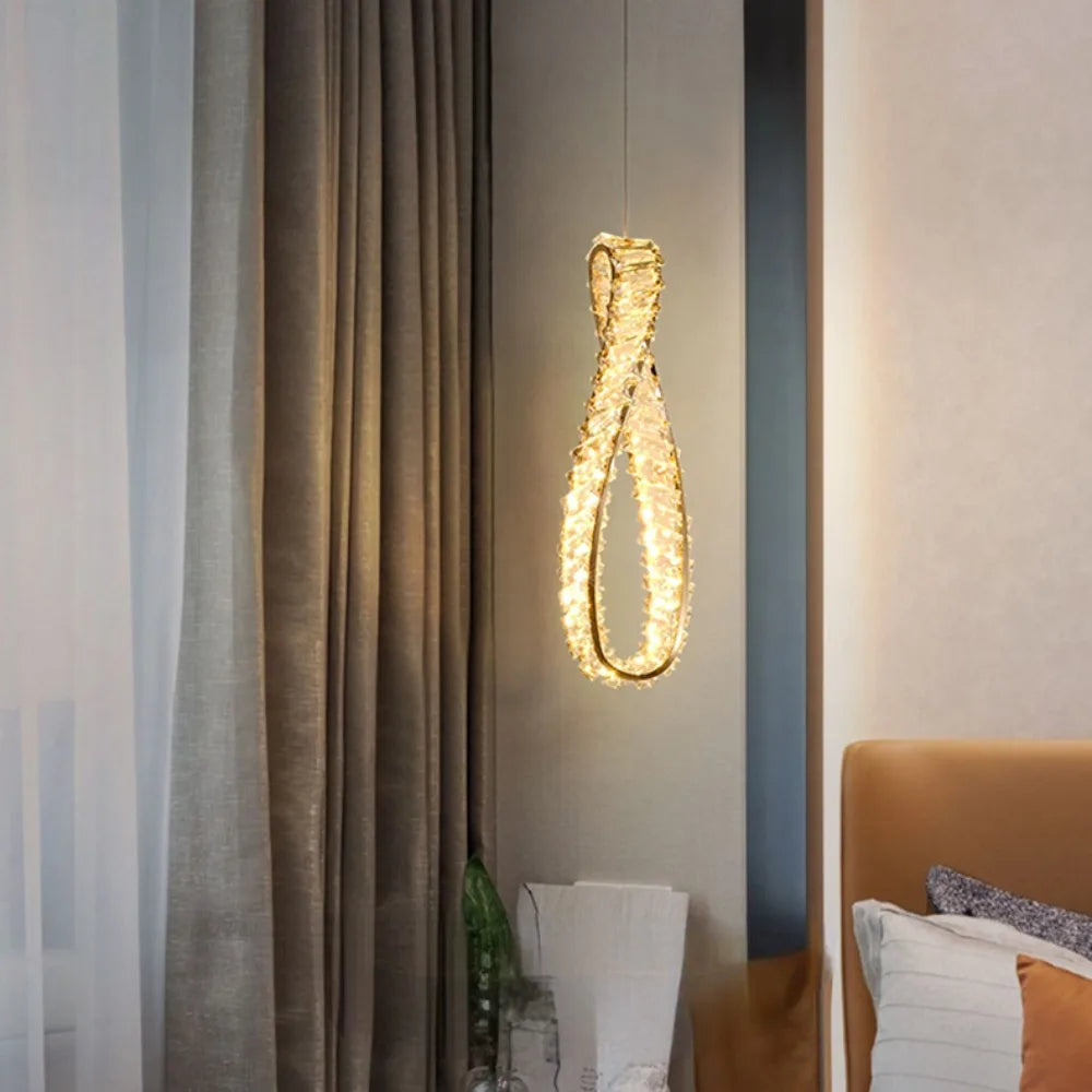 lustre led moderne en cristal de luxe adapté à l'intérieur - vue 2 sur 11