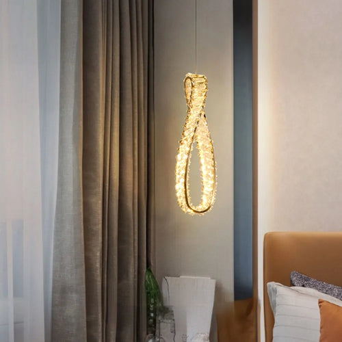 lustre led moderne en cristal de luxe adapté à l'intérieur - vue 3 sur 11