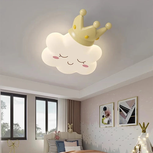 plafonnier nuage rose pour chambre d'enfant romantique et chaleureuse - vue 6 sur 9