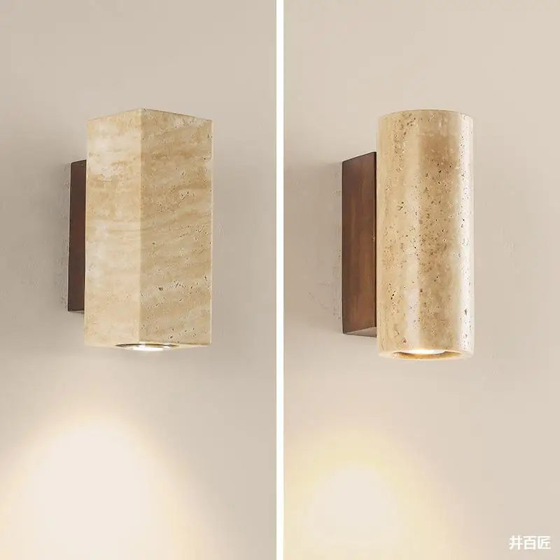 applique murale led wabi-sabi en pierre naturelle - vue 6 sur 14