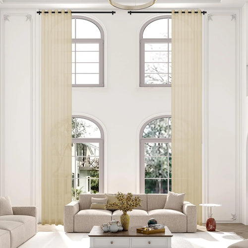 Voilage tulle extra long sur mesure hauts plafonds - vue 4 sur 10