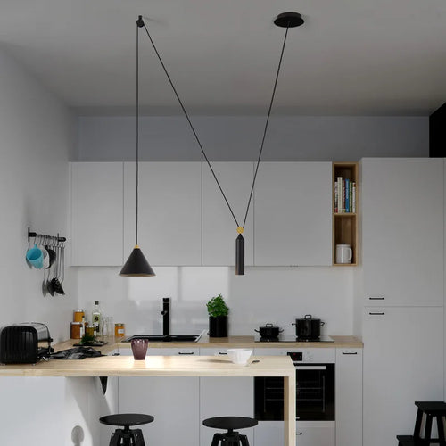 SANDYHA personnalité moderne suspension lumières poulie de levage lustres mobiles Led salle à manger salon Adornos Para Habitacion - vue 4 sur 12