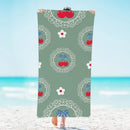 Serviette de plage microfibre motif cerf séchage rapide