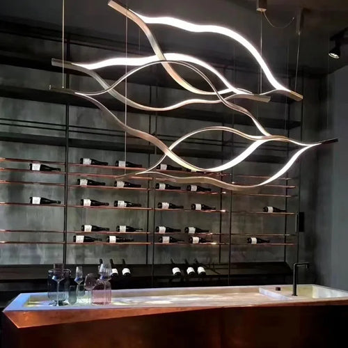 lustre led créatif postmoderne en forme de lèvre - vue 2 sur 11