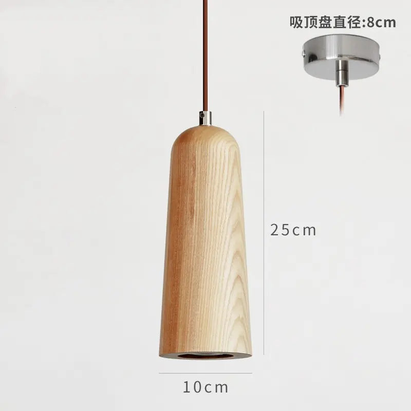 suspension en bois massif style japonais décoration nordique élégante - vue 11 sur 14