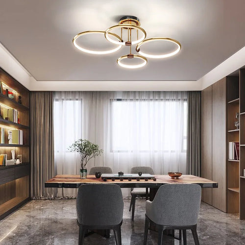 lustre led en silicone pour décoration intérieure élégante et moderne - vue 6 sur 9