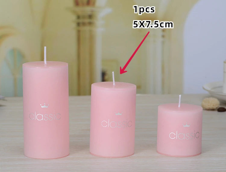 bougies piliers parfumées décoratives sans fumée en plusieurs tailles et couleurs - vue 14 sur 29