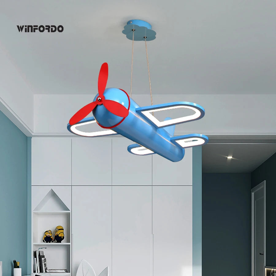 Lustre Led moderne en forme d'avion - vue 2 sur 8