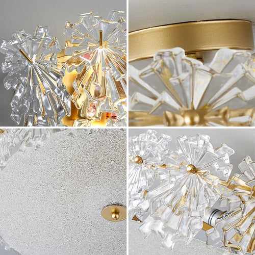 plafonnier led en verre cristal design minimaliste pour intérieur élégant - vue 7 sur 13