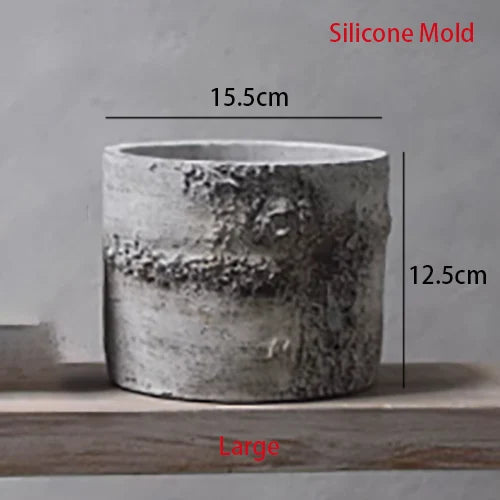 moule en silicone rétro pour pot de fleurs en ciment - vue 7 sur 9