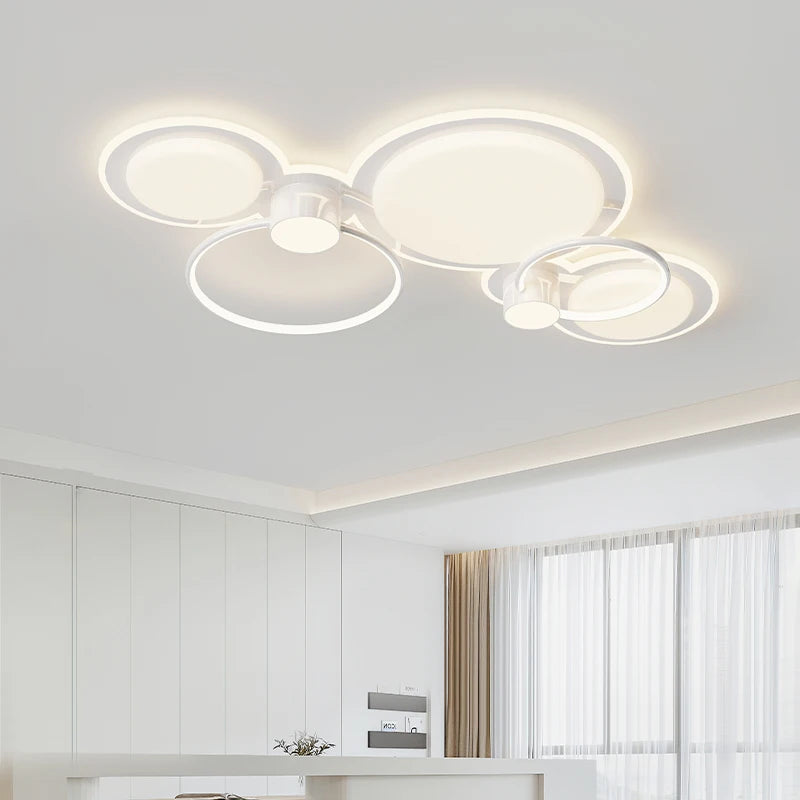 plafonnier led moderne avec anneau créatif pour intérieur décoratif - vue 2 sur 14