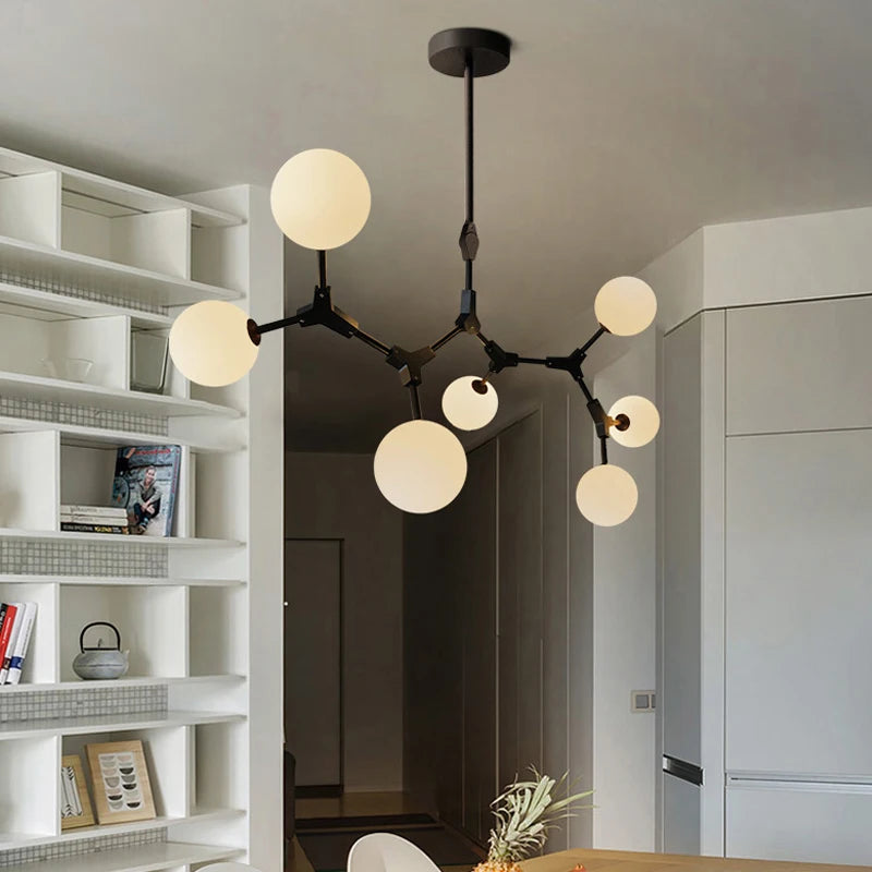 lustre minimaliste en verre pour un éclairage élégant - vue 3 sur 12