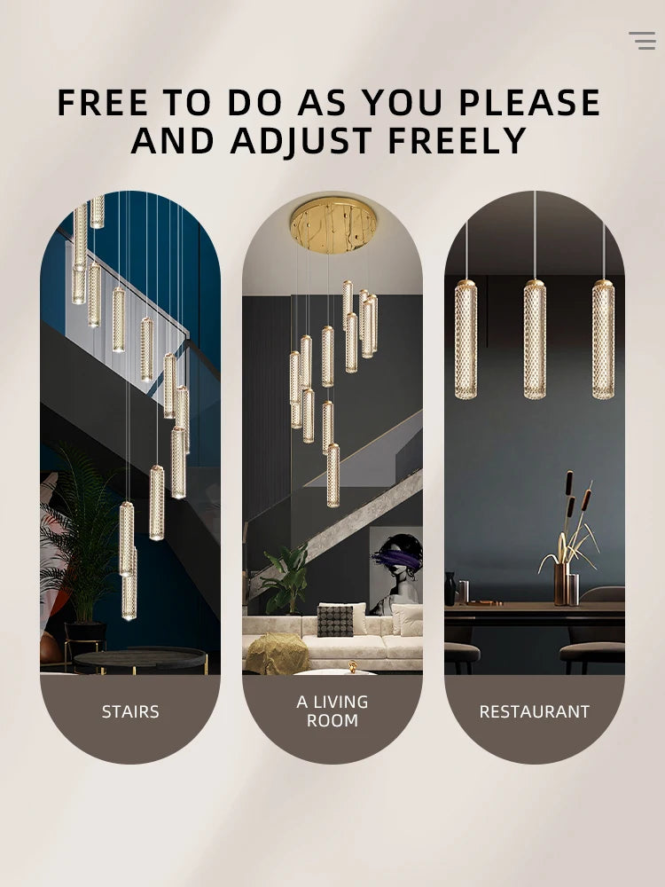 lustre moderne suspendu pour un éclairage élégant et contemporain - vue 4 sur 12
